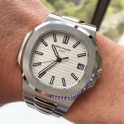 patek philippe nautilus white dial reference 5711|Patek Philippe 5711 1r 001.